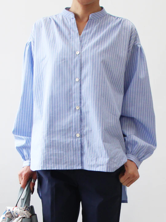 中川政七商店✨麻シルク バンドカラー シャツ シャツとブラウス｜中川政七商店 公式オンラインショップ(並び順