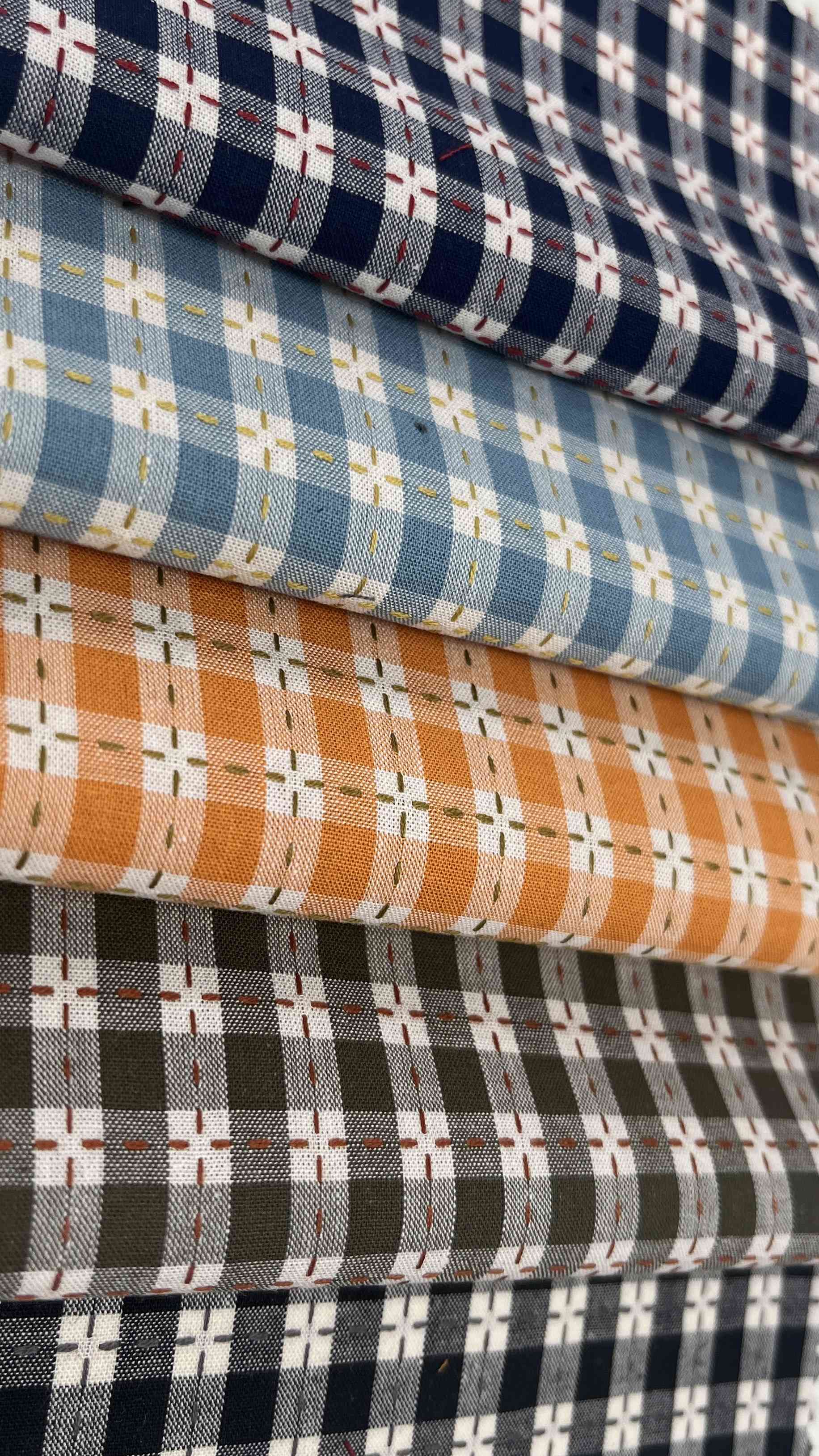 KMC-11527 刺し子ギンガム | TNC | テキスタイルネット