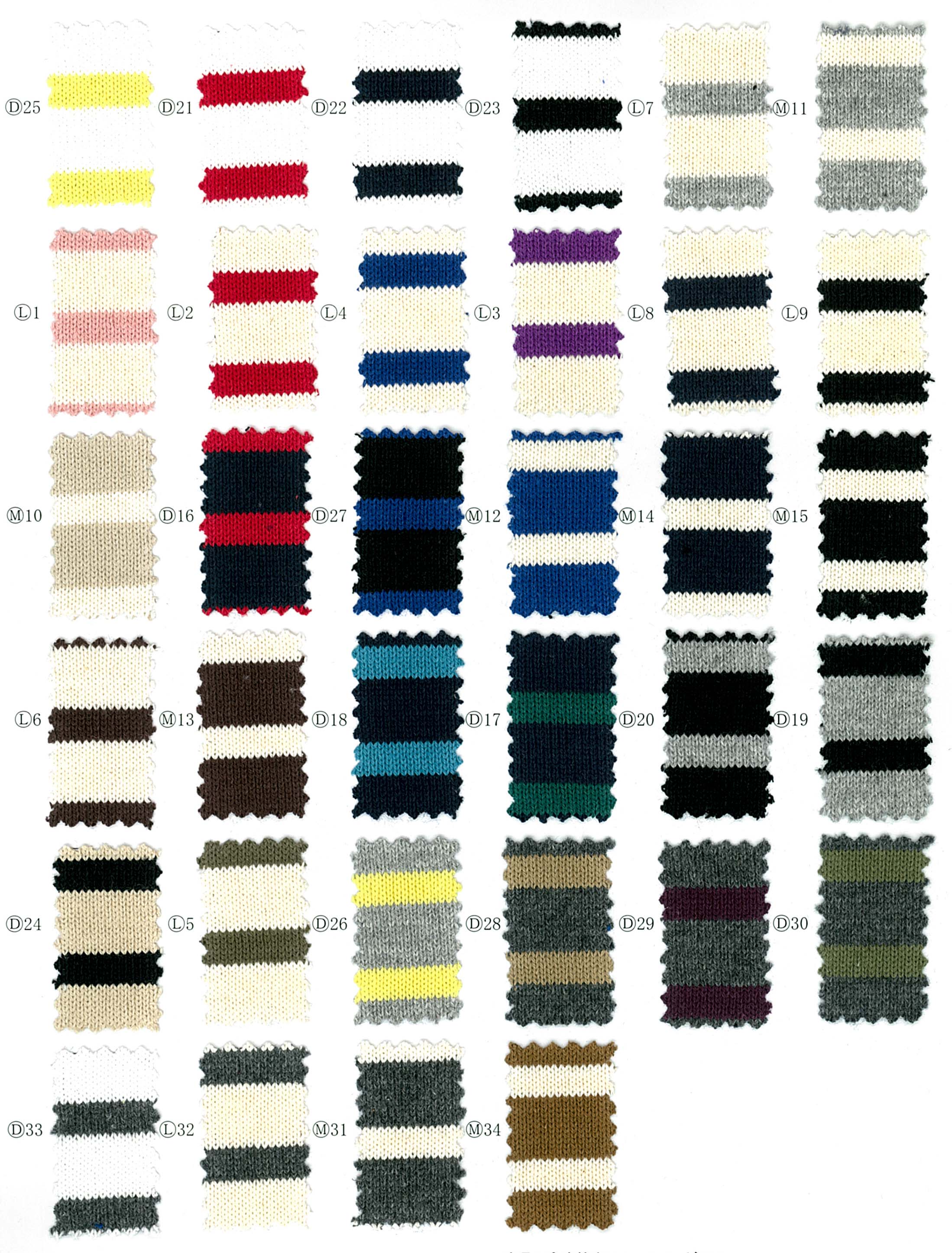 オーダー用❣️薄手ニット生地 15631 ｺｯﾄﾝ16/2BD天竺ﾎﾞｰﾀﾞｰ | TNC | テキスタイルネット