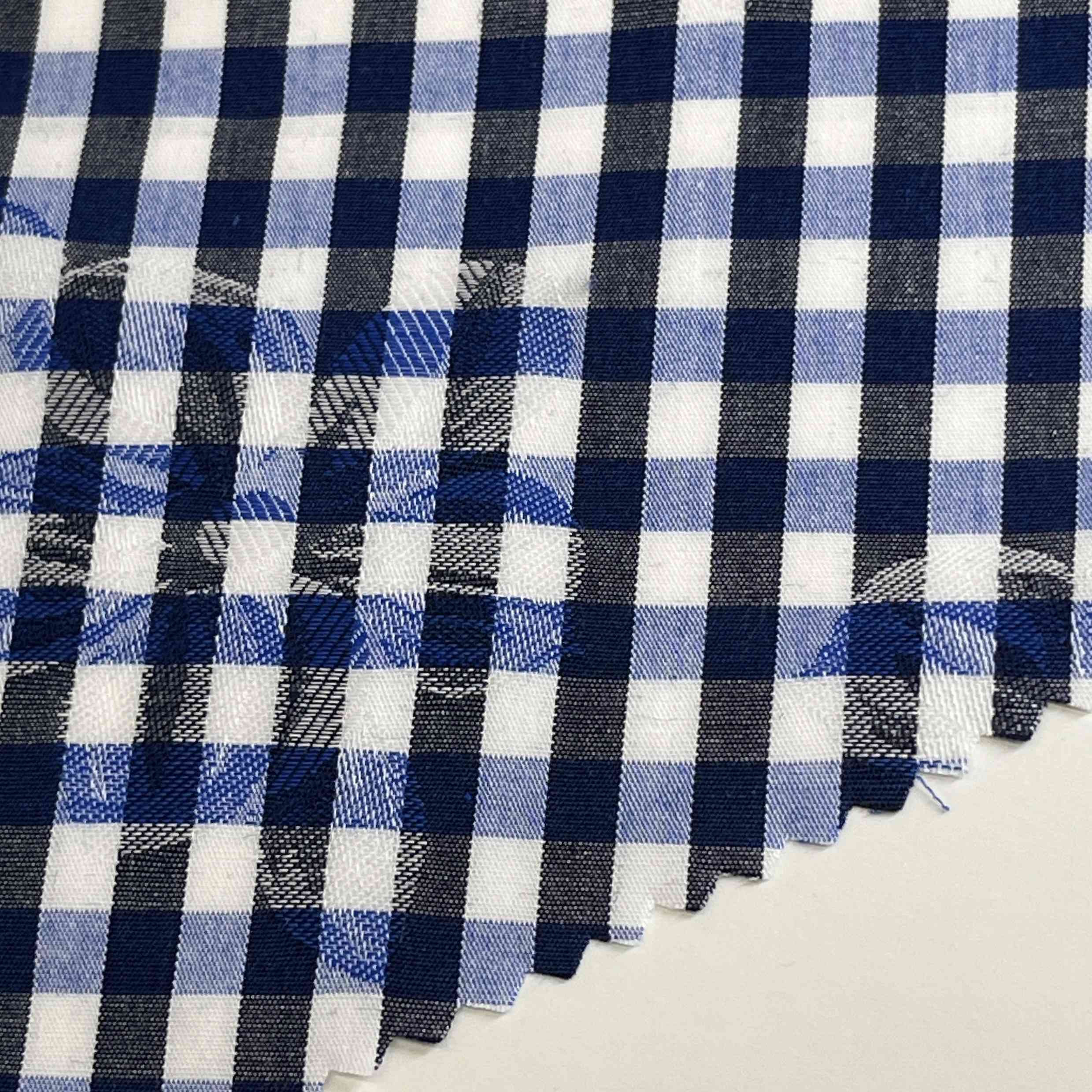 KG-1469 50/1ボタニカルジャガードギンガム | TNC | テキスタイルネット