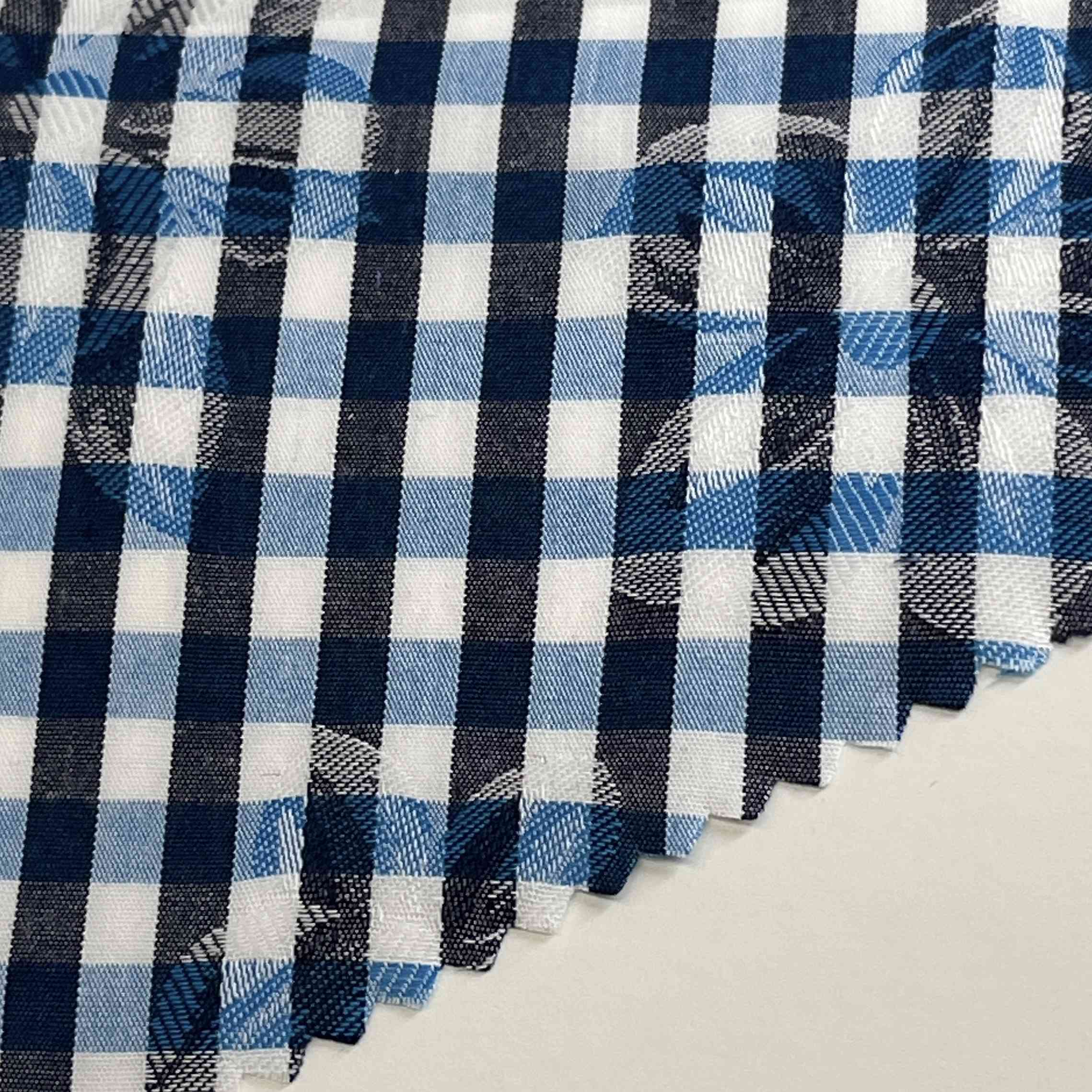 KG-1469 50/1ボタニカルジャガードギンガム | TNC | テキスタイルネット