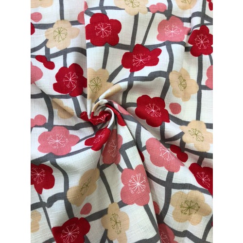 1022 130 1 和柄 ドビー 可愛い モダン 梅柄 ポップ 小物 風呂敷 和雑貨 メーターカット 北高 テキスタイルネット