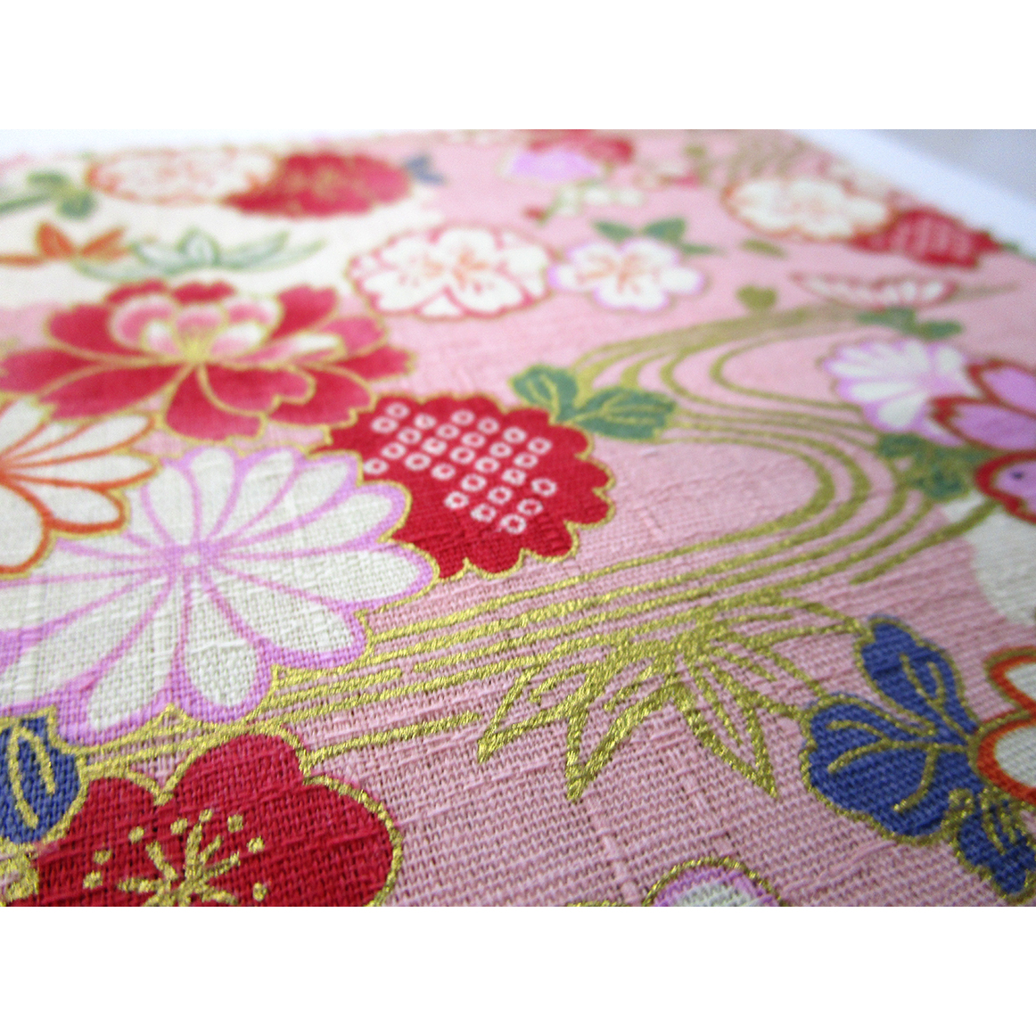 1026-120-4 和柄ドビーゴールド 流水と花 | 北高 | テキスタイルネット