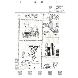 北欧風 パッチワーク柄 綿麻シーチング