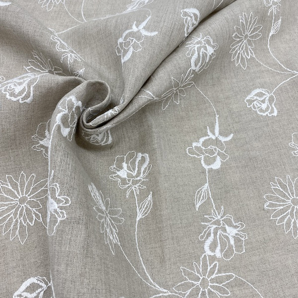 ON018 60/1リネン刺繍 6inch Strings | 小原屋繊維 | テキスタイルネット