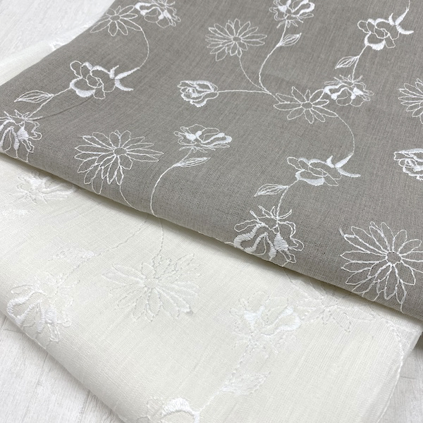 ON018 60/1リネン刺繍 6inch Strings | 小原屋繊維 | テキスタイルネット