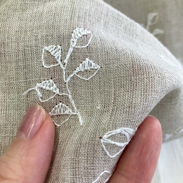 ON437161ON437162 60/1リネン刺繍 4inchダイヤリーフ | 小原屋繊維