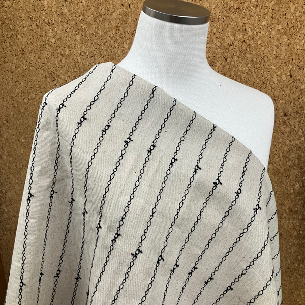 ON43728 綿麻デニムライク刺繍4inch spiral | 小原屋繊維