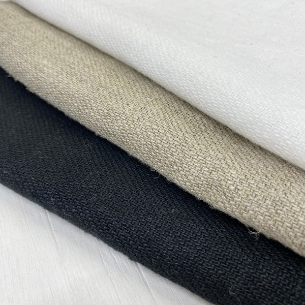 OA322043 セミウェットリネンの重厚な8番手ツイル | 小原屋繊維