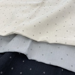 リネンラミー　マンガン絣　ドット柄