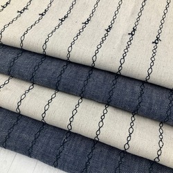 綿麻デニムライク刺繍4inch spiral