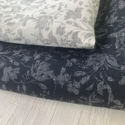 リネンラミー マンガン絣　Allover Botanica