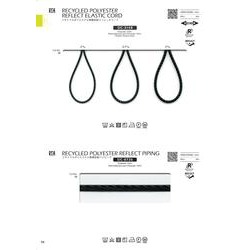 リサイクルポリエステル再帰反射ストレッチコード／2.5mm